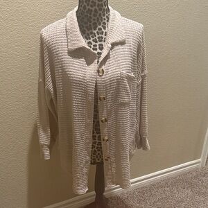 1.4.3. Story by Line Up Cream Textured Cardigan